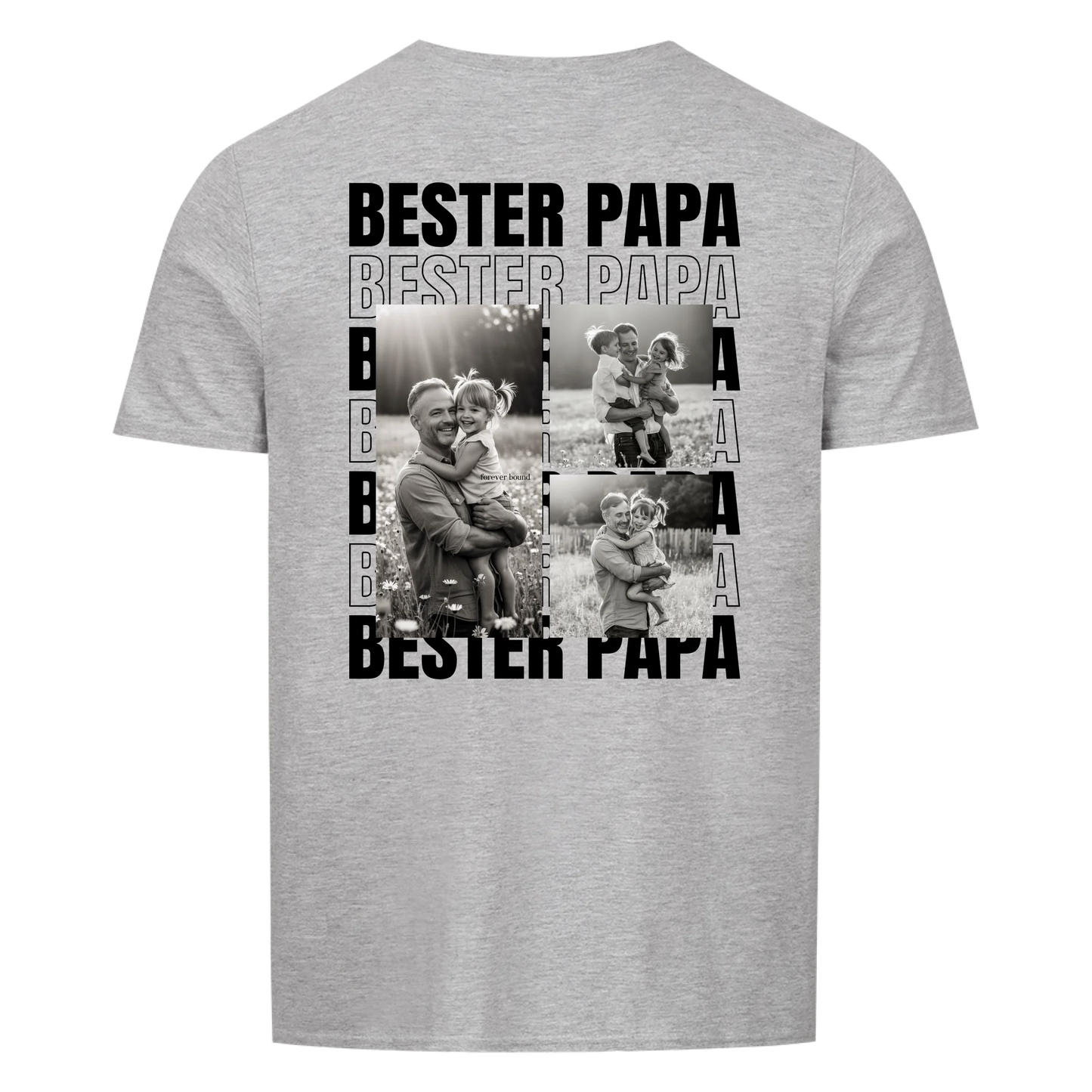 Bester Papa Collage - Personalisierbares T-Shirt