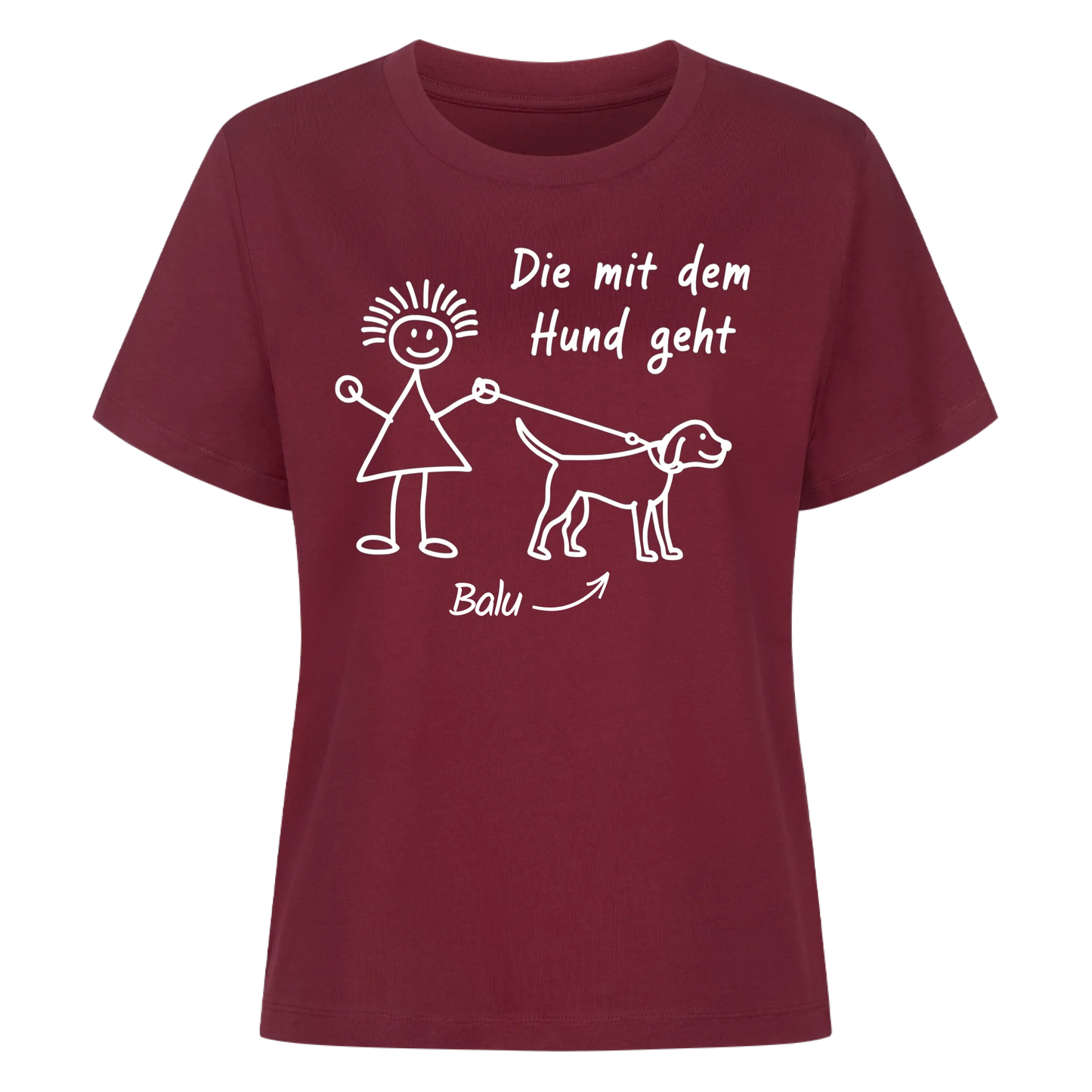 Die mit dem Hund geht - Personalisierbares Shirt