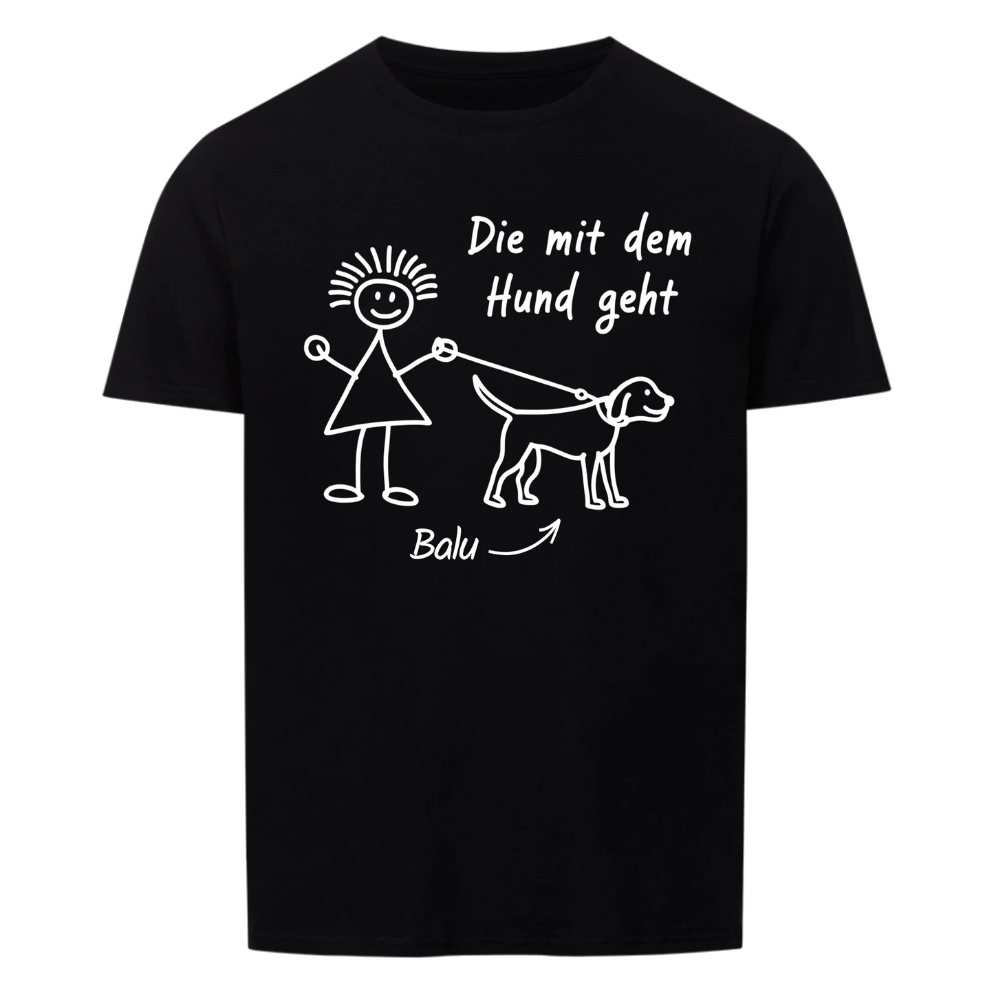 Die mit dem Hund geht - Personalisierbares Shirt