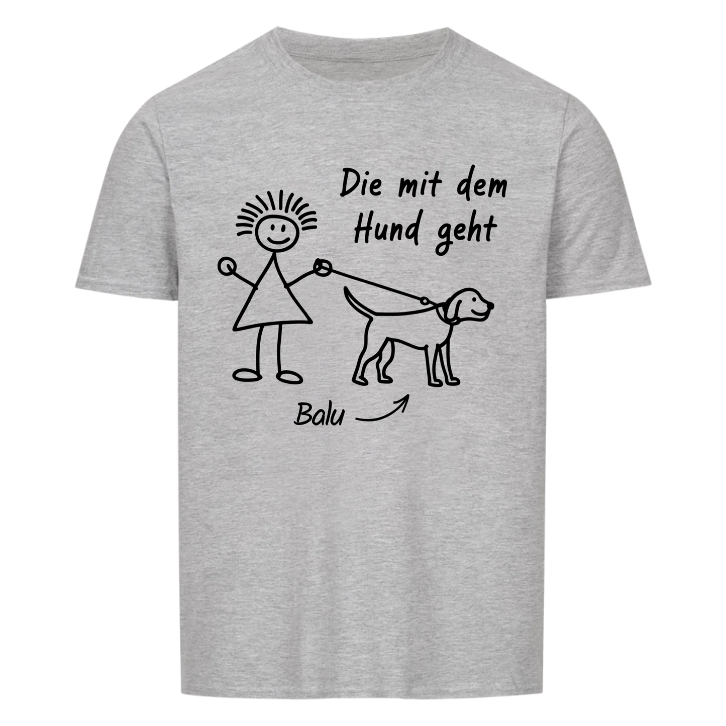 Die mit dem Hund geht - Personalisierbares Shirt