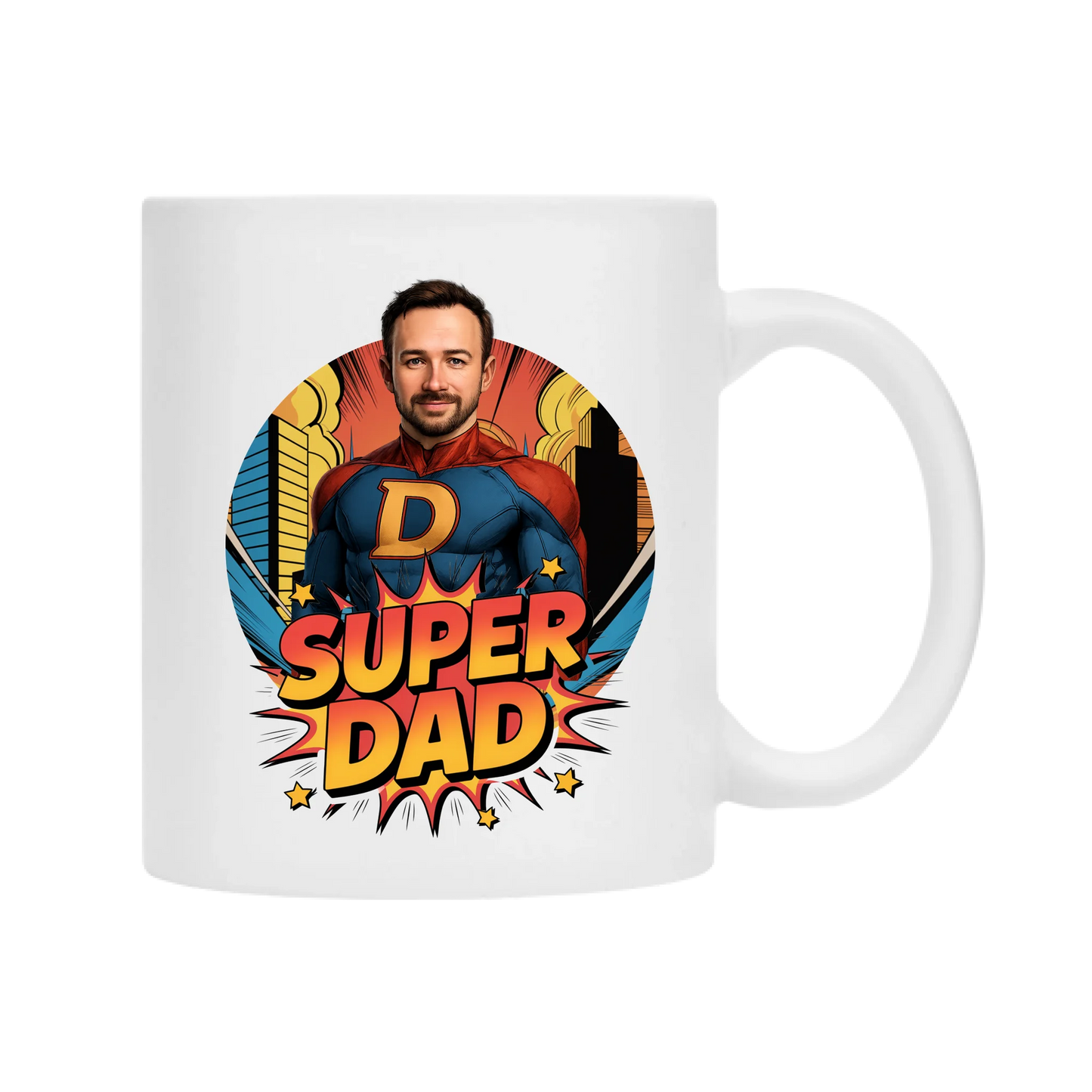 Super Dad - Personalisierbare Comic Tasse