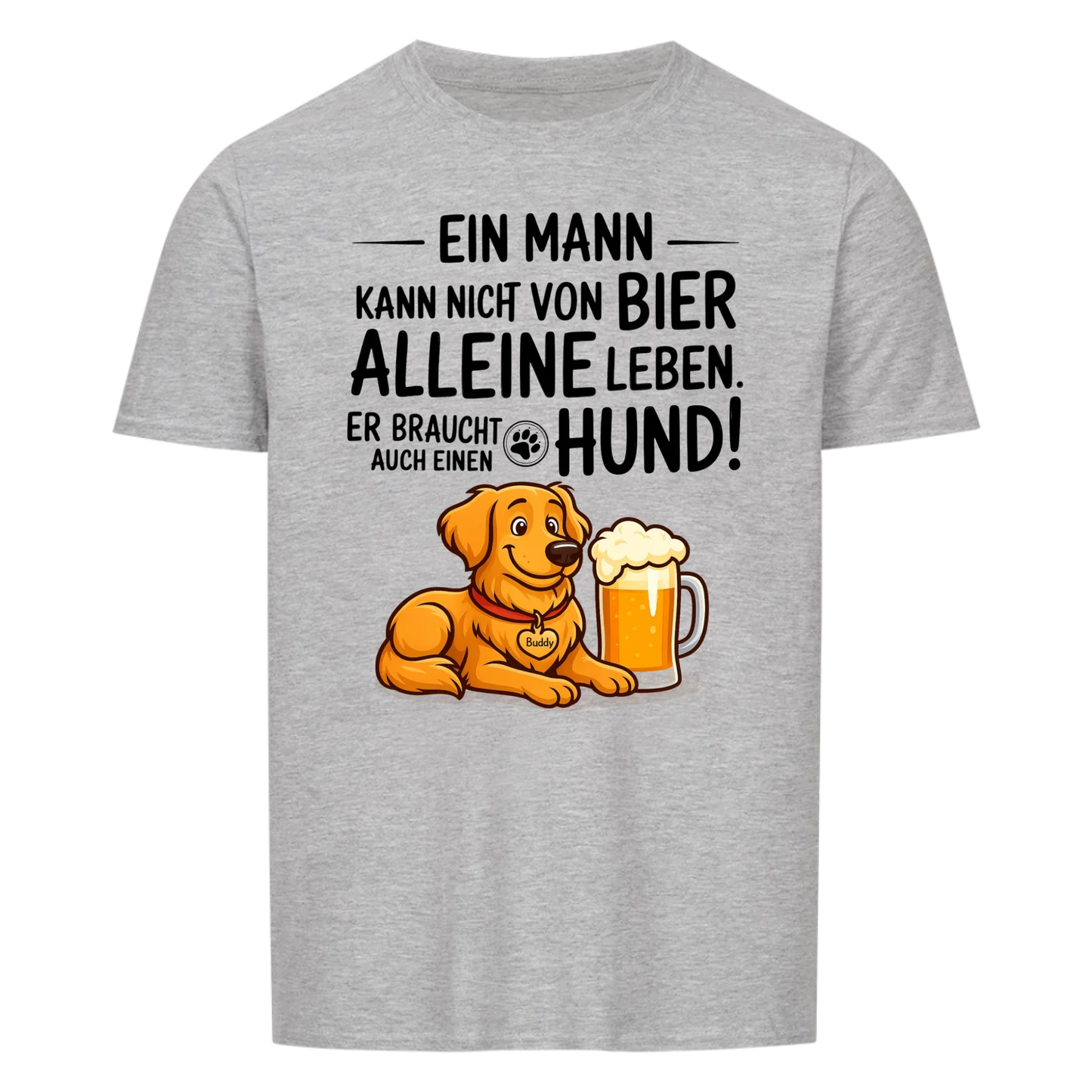 Hund und Bier - Personalisierbares T-Shirt