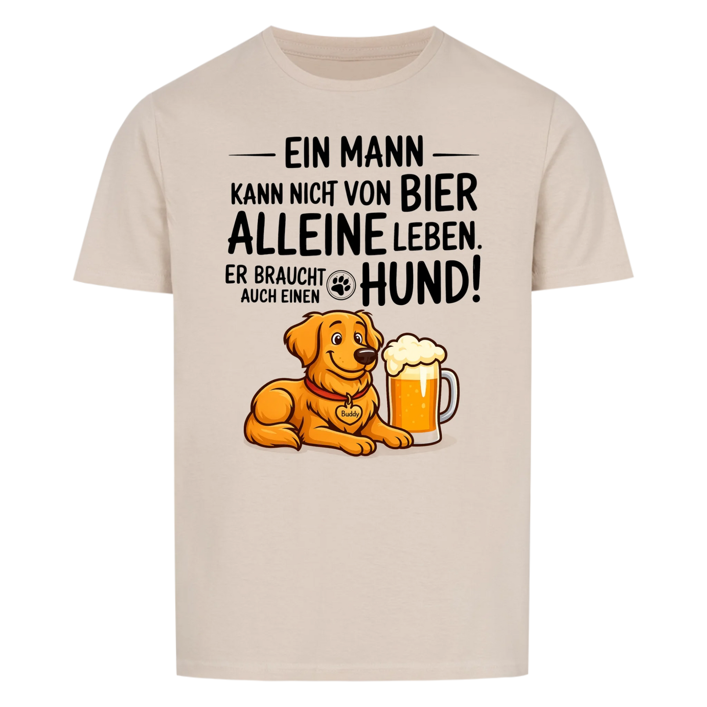 Hund und Bier - Personalisierbares T-Shirt