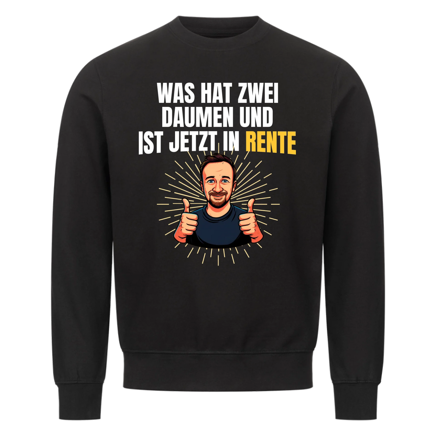 Zwei Daumen und in Rente - Personalisierbarer Sweater