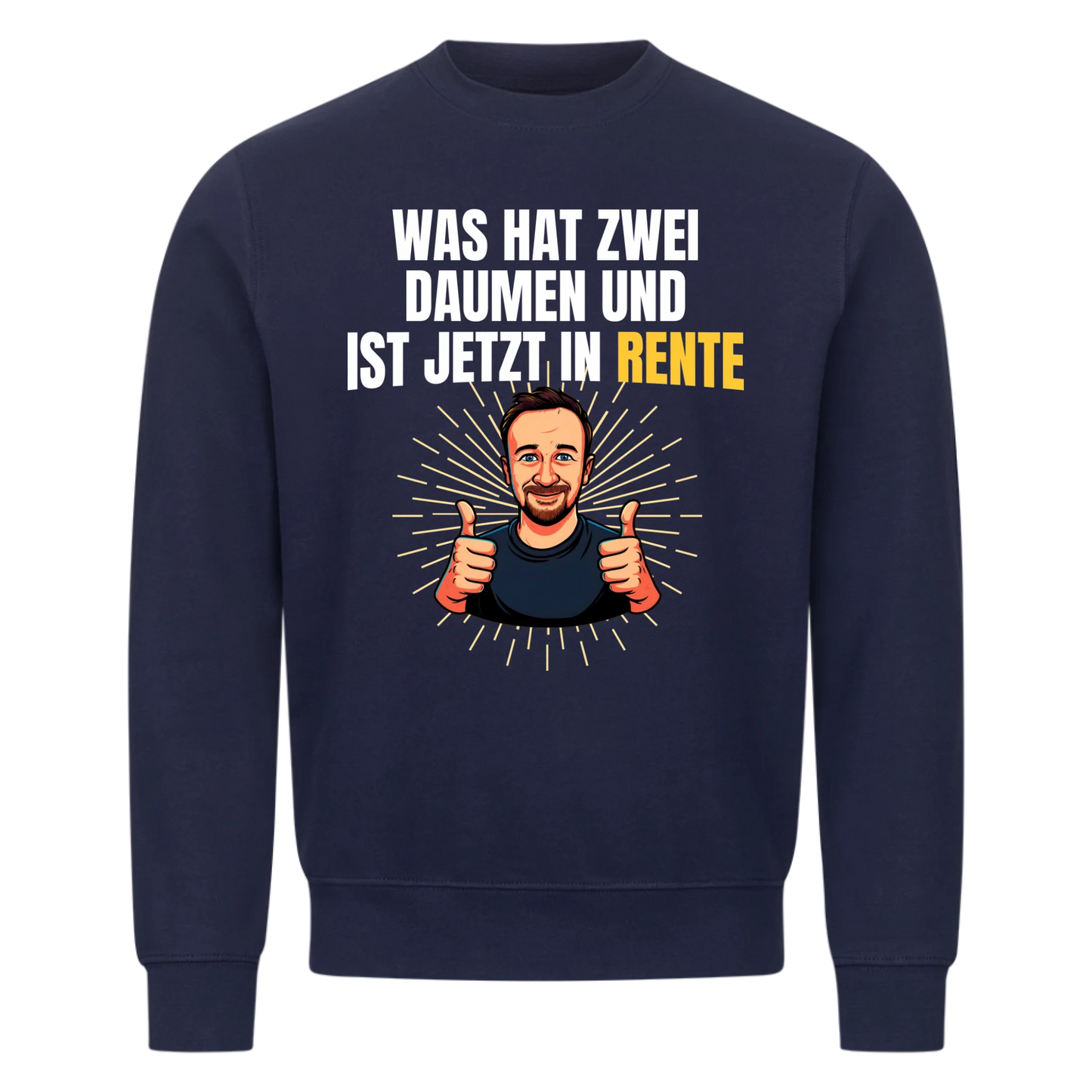 Zwei Daumen und in Rente - Personalisierbarer Sweater