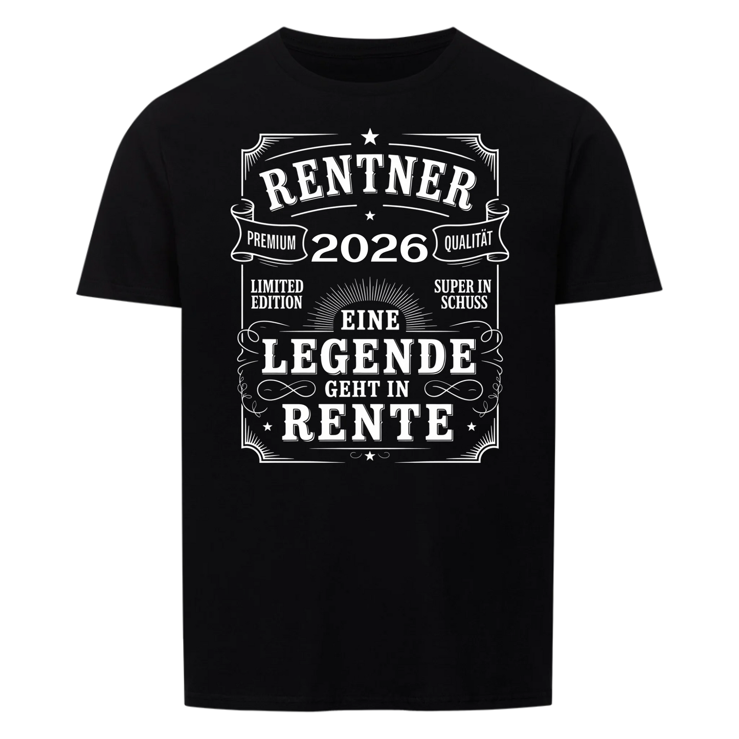Rentner die Legende geht in Rente - Personalisierbares T-Shirt