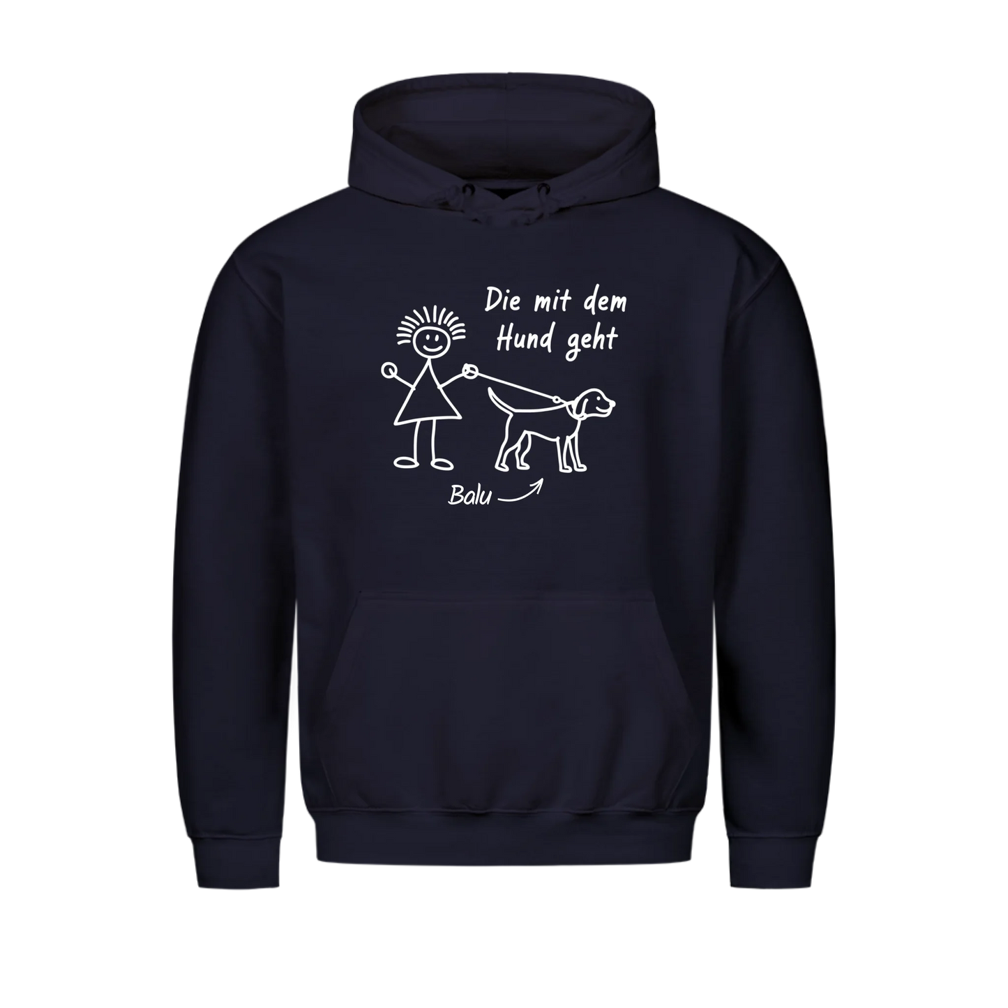 Der mit dem Hund chillt - Personalisierbarer Hoodie copy