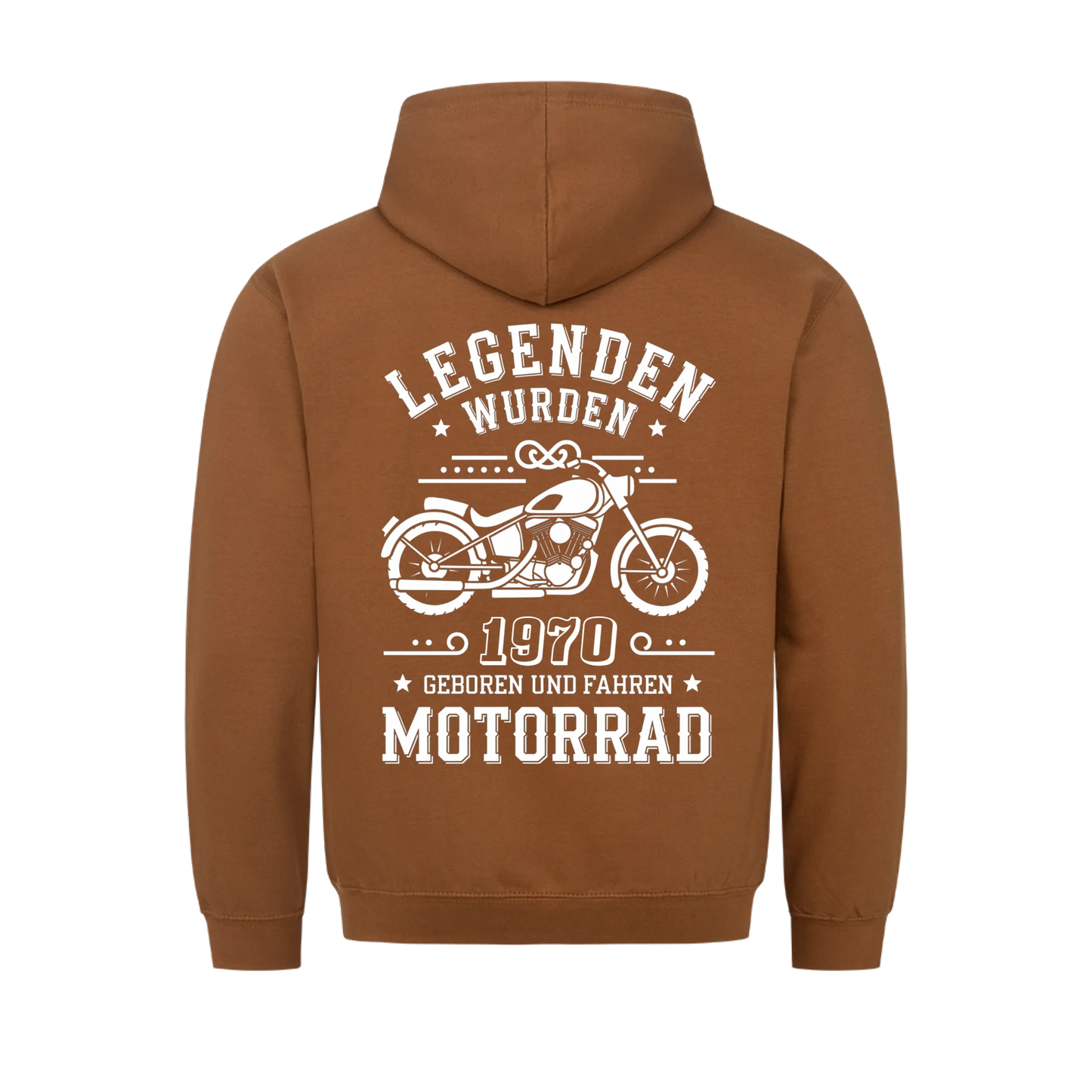 Legenden fahren Motorrad - Personalisierbarer Hoodie