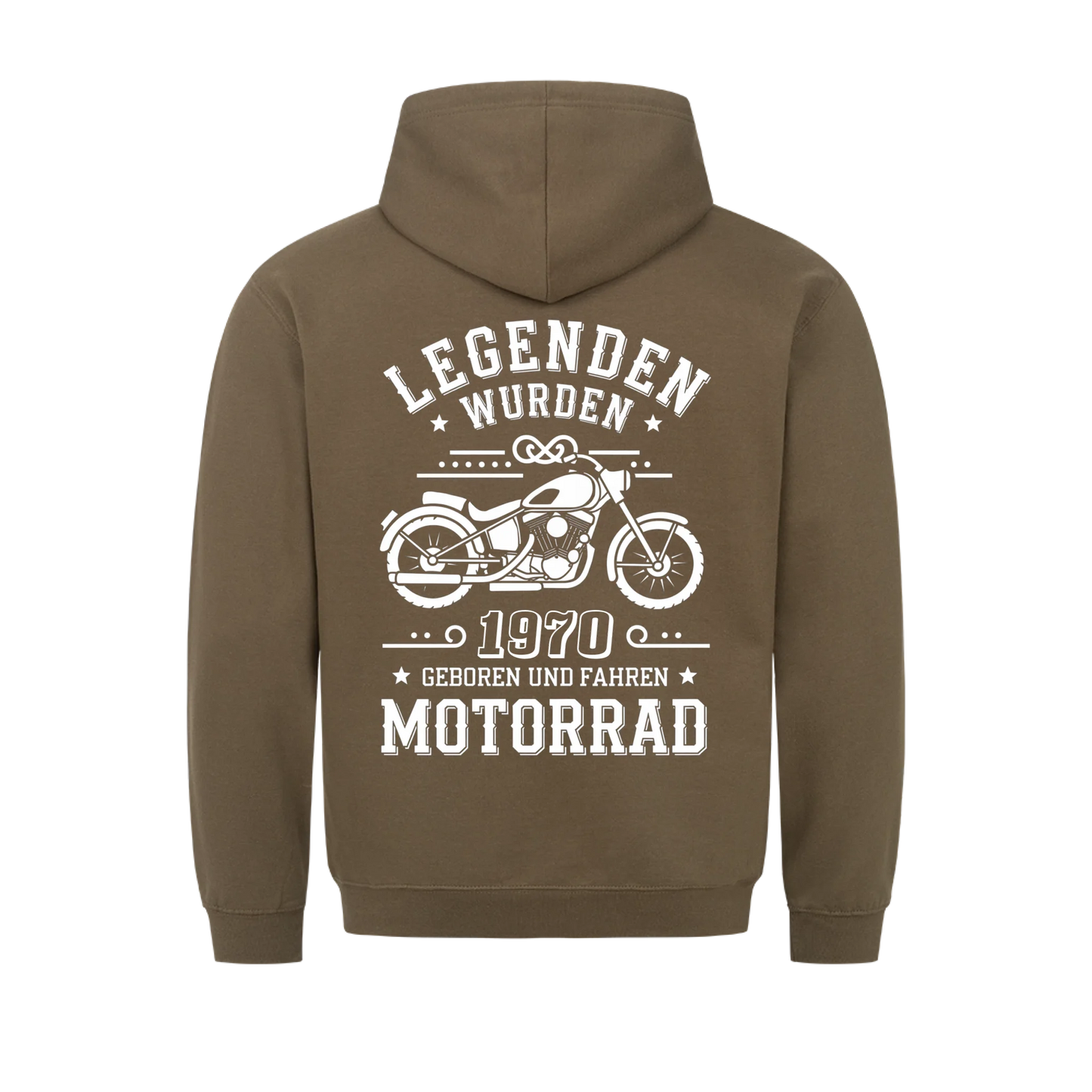 Legenden fahren Motorrad - Personalisierbarer Hoodie