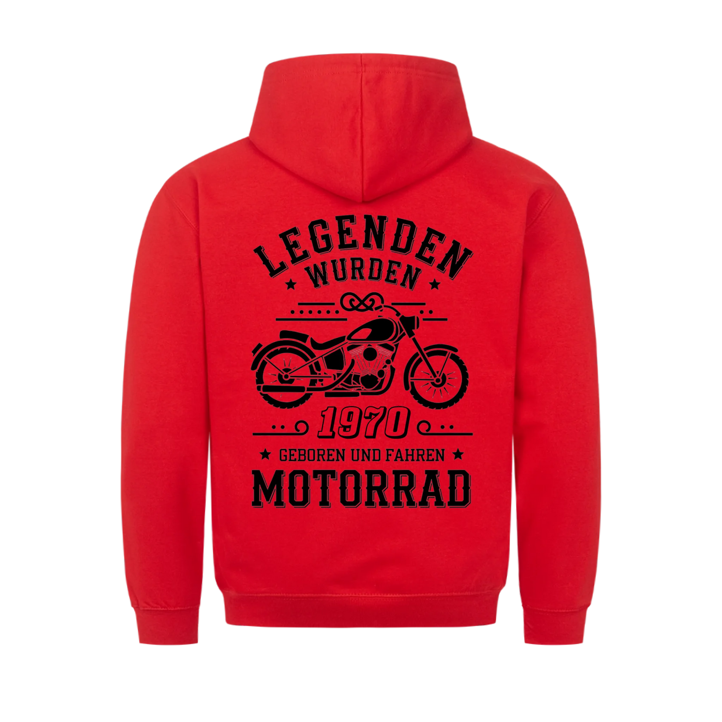 Legenden fahren Motorrad - Personalisierbarer Hoodie