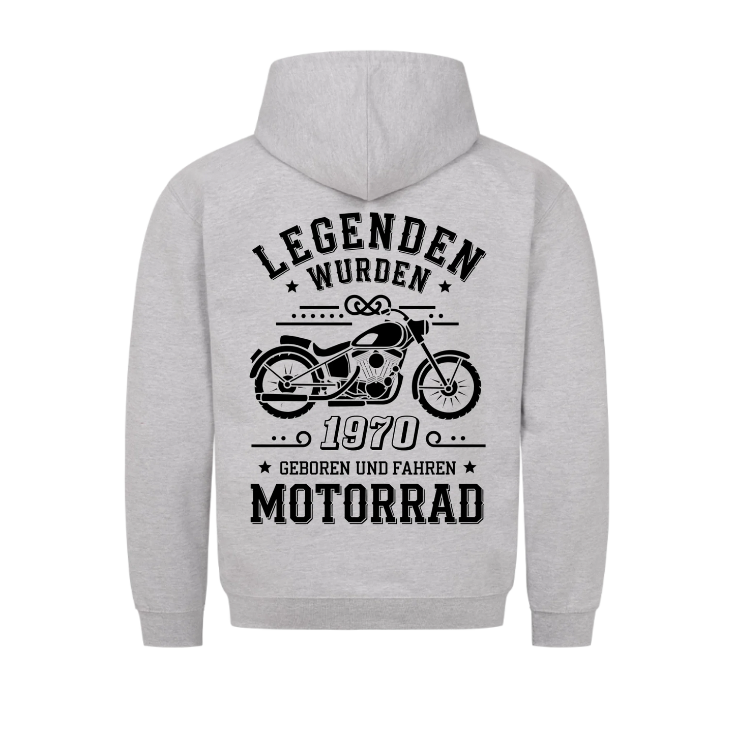 Legenden fahren Motorrad - Personalisierbarer Hoodie