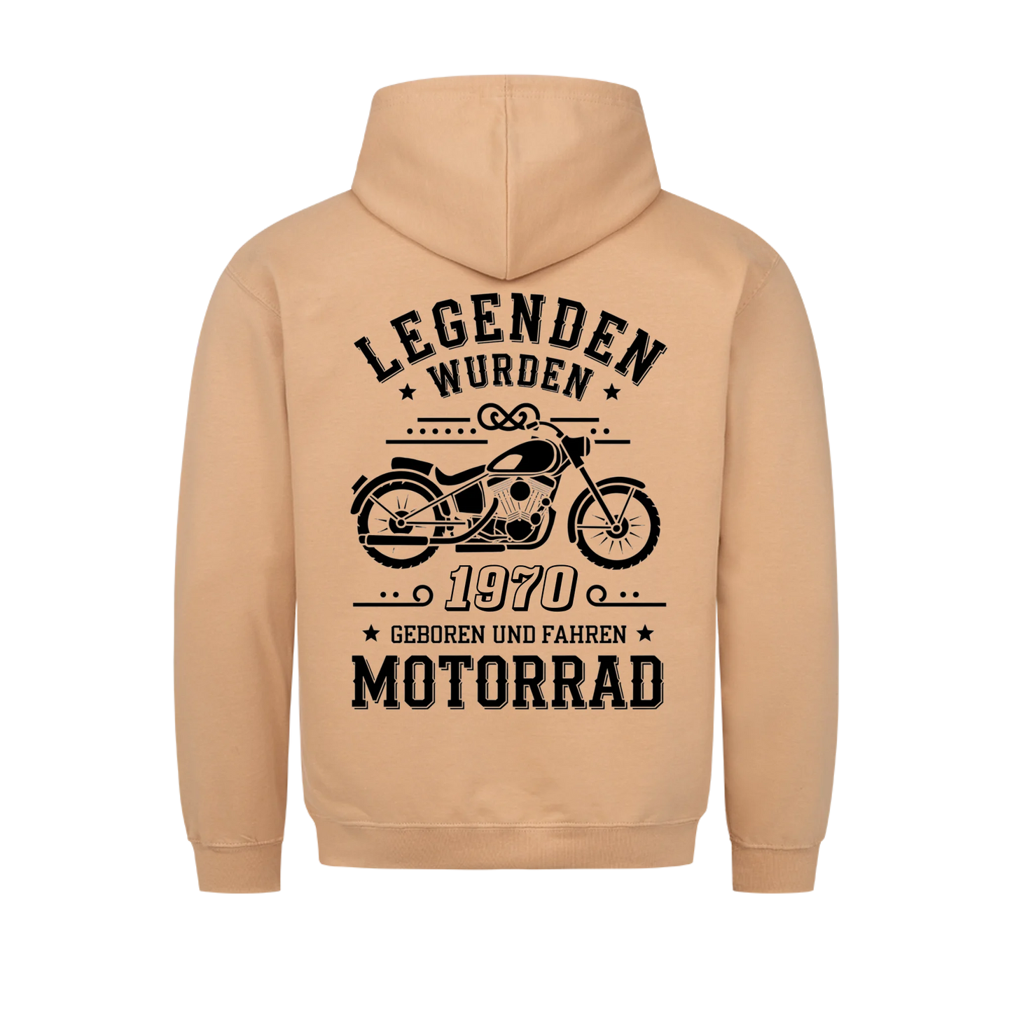 Legenden fahren Motorrad - Personalisierbarer Hoodie