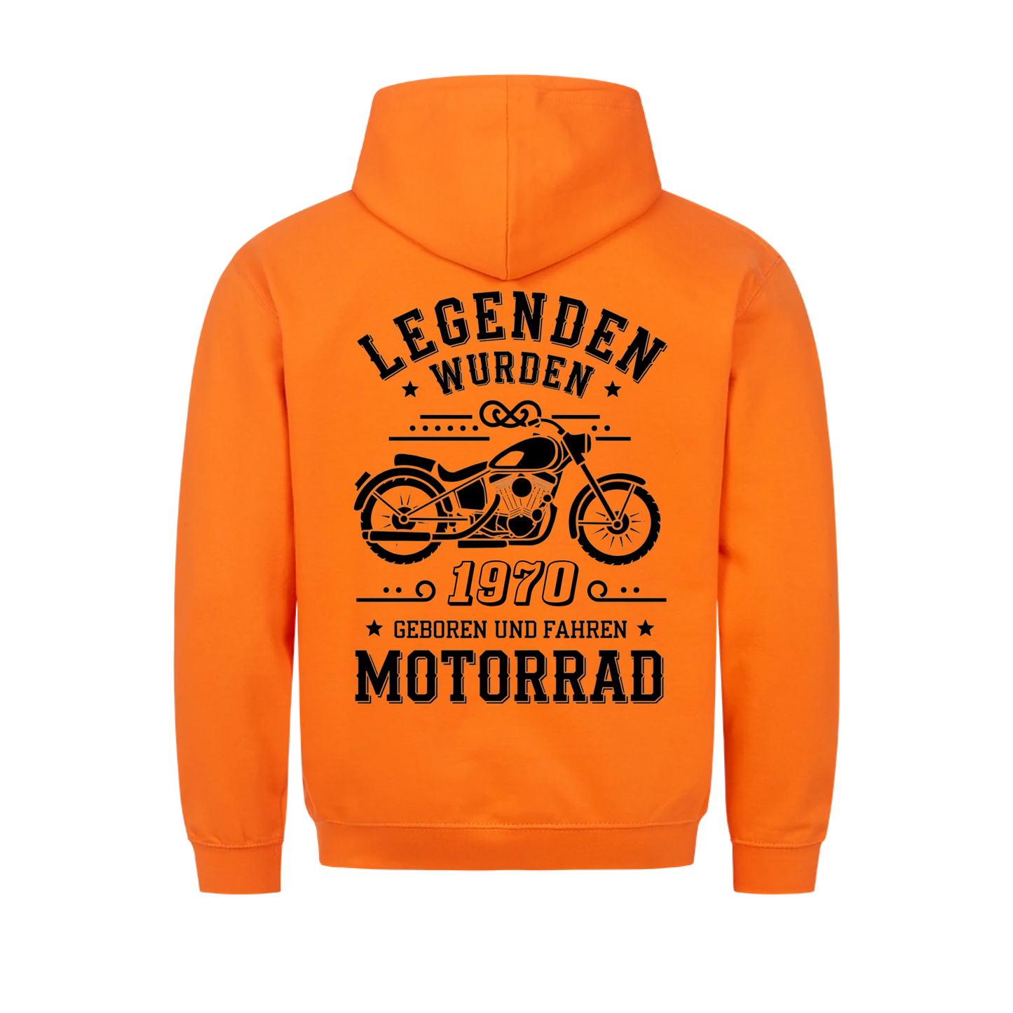 Legenden fahren Motorrad - Personalisierbarer Hoodie