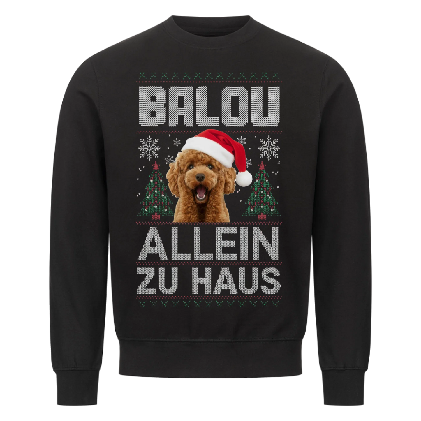 Hund allein zu Haus - Personalisierbarer Sweater