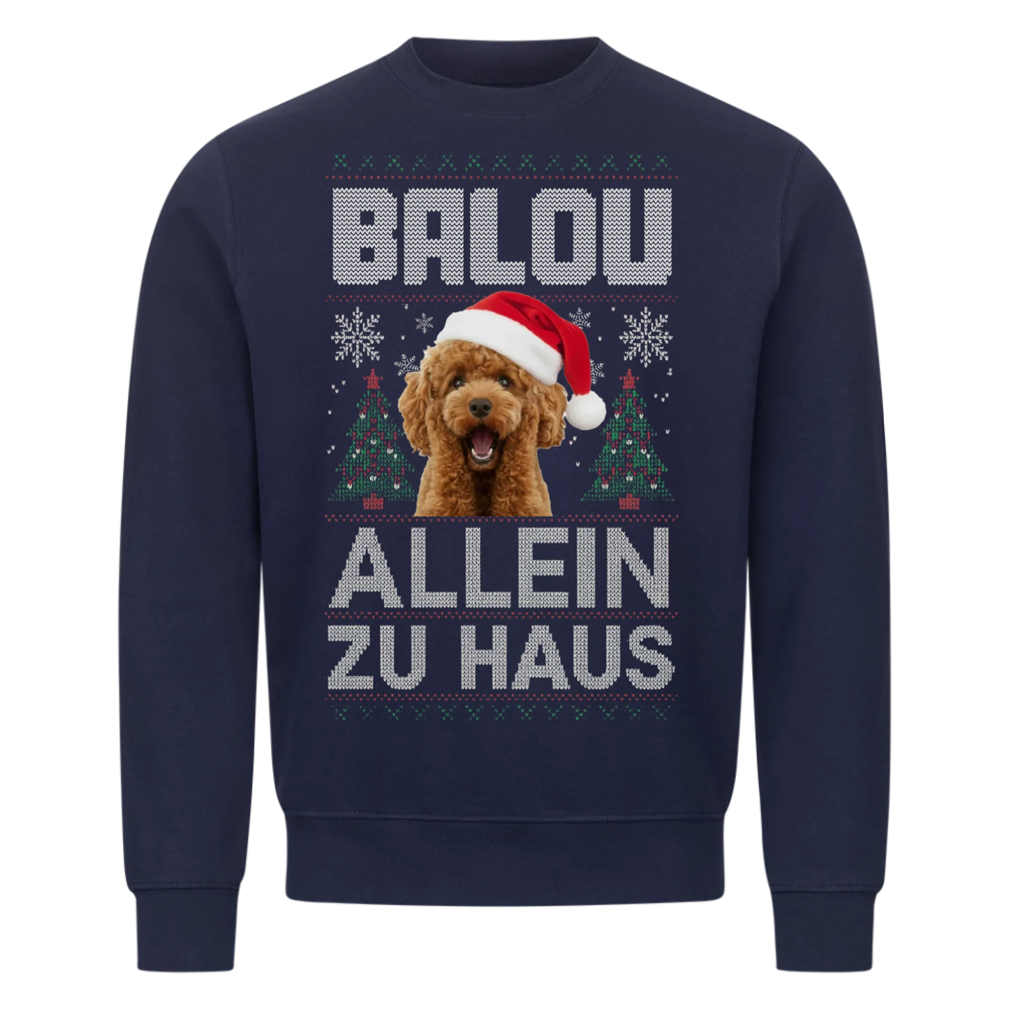 Hund allein zu Haus - Personalisierbarer Sweater