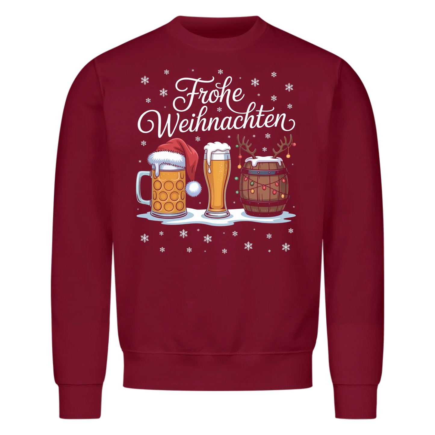 Frohe Weihnachten mit Bier - T-Shirt/Sweatshirt
