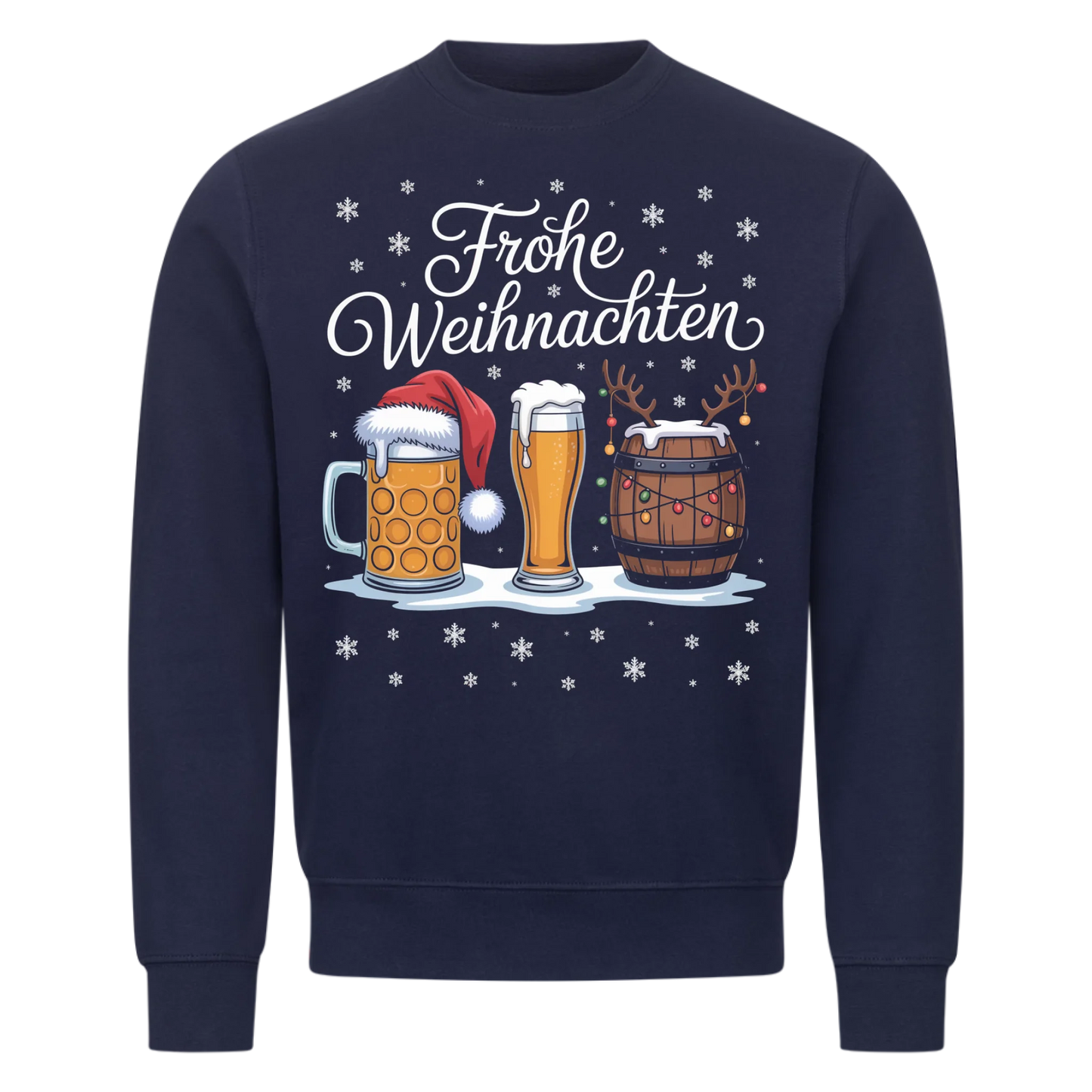 Frohe Weihnachten mit Bier - T-Shirt/Sweatshirt