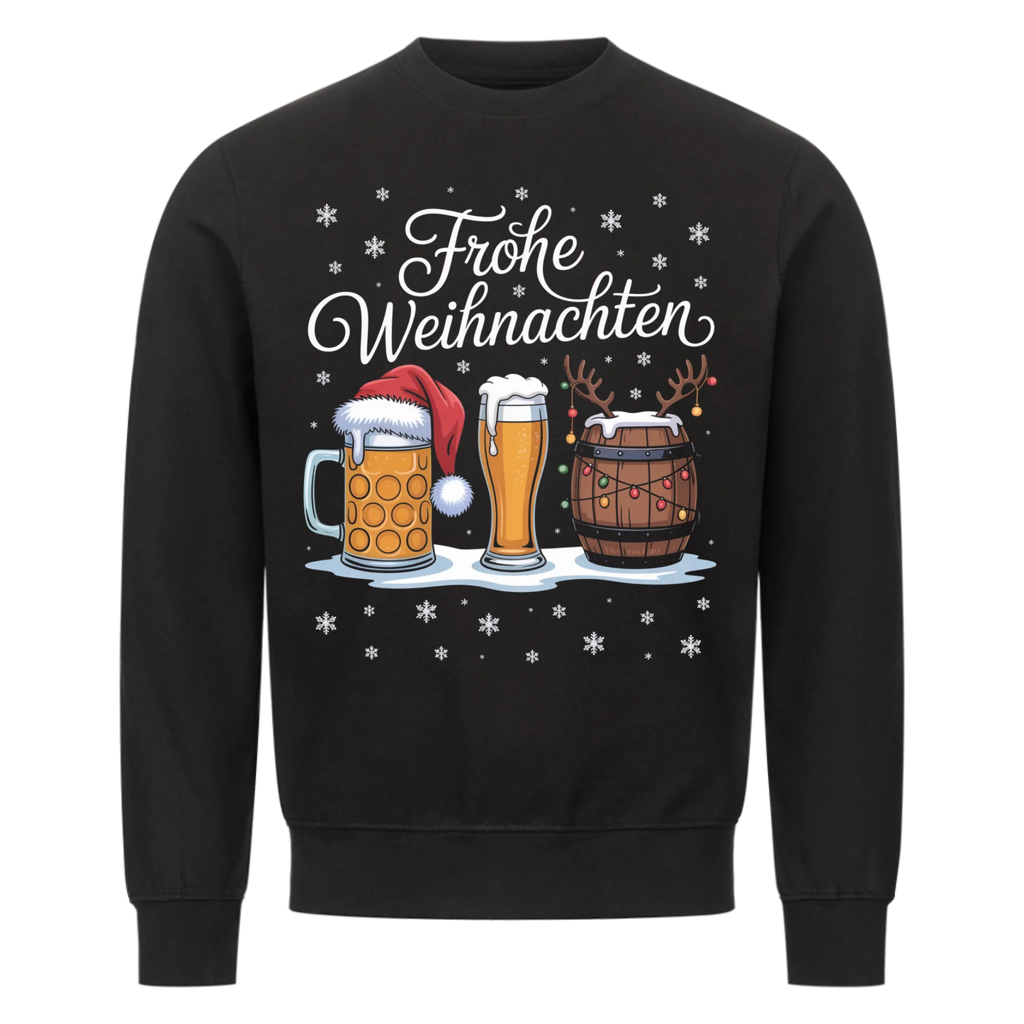 Frohe Weihnachten mit Bier - T-Shirt/Sweatshirt